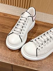 Bagsaaa Alexander McQueen Oversized Leather Sneakers White Pink - 2