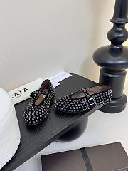 Bagsaaa Alaia Strass Ballet Flats Black - 3