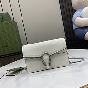 Bagsaaa Gucci Dionysus super mini bag 795368 white patent - 17.5 x 11 x 6.5 cm - 1