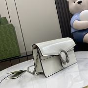 Bagsaaa Gucci Dionysus super mini bag 795368 white patent - 17.5 x 11 x 6.5 cm - 3