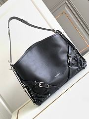 Bagsaaa Givenchy Medium Voyou bag in corset style leather black - 40cm - 1