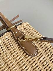 Bagsaaa Miu Miu wicker and leather handbag - 20cm - 3