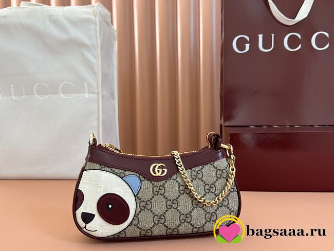 Bagsaaa Gucci GG mini bag with panda detail 818763 - 19cm - 1