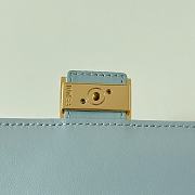 Bagsaaa Fendi Wallet On Chain Baguette Light blue nappa leather wallet - 21cm - 3