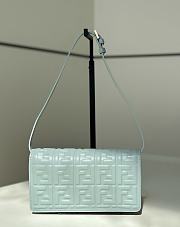 Bagsaaa Fendi Wallet On Chain Baguette Light blue nappa leather wallet - 21cm - 2