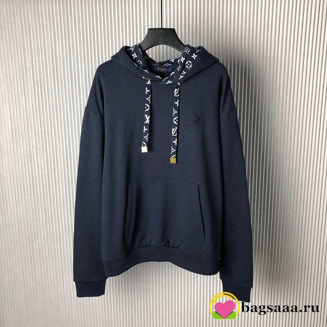 Bagsaaa Louis Vuitton Cotton Hoodie Dark Blue - 1