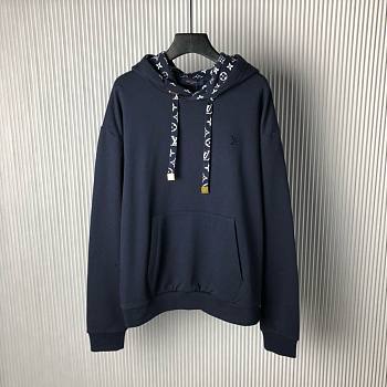 Bagsaaa Louis Vuitton Cotton Hoodie Dark Blue