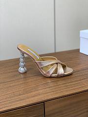 Bagsaaa Aquazzura Yes Baby Mule 95 Gold - 3