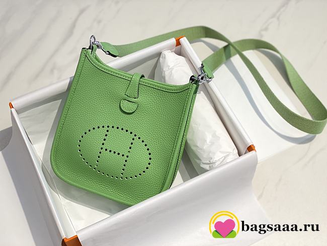 Bagsaaa Hermes Evelyne Bag Green Togo - 18cm - 1