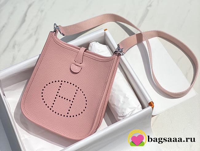 Bagsaaa Hermes Evelyne Bag Pink Togo - 18cm - 1