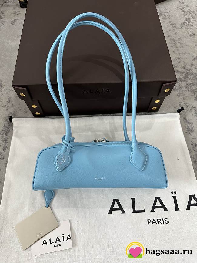 Bagsaaa Alaia Le Teckel Small Bag Blue - 27x9x8 cm - 1