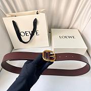 Bagsaaa Loewe Rounded soft belt in classic calfskin brown - 3.5cm - 1