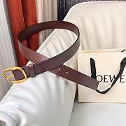 Bagsaaa Loewe Rounded soft belt in classic calfskin brown - 3.5cm - 4