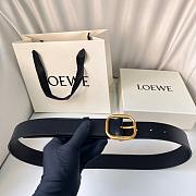 Bagsaaa Loewe Rounded soft belt in classic calfskin black - 3.5cm - 1