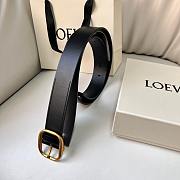 Bagsaaa Loewe Rounded soft belt in classic calfskin black - 3.5cm - 4