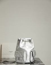 Bagsaaa Chanel Backpack AS5310 Silver Lambskin - 24.5 x 18 x 8cm - 3