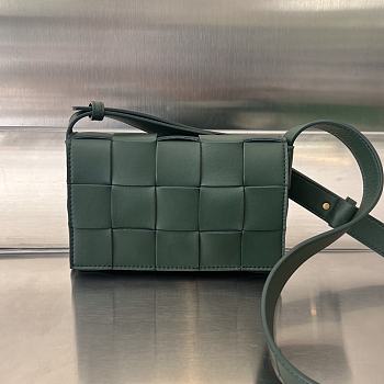 Bagsaaa Bottega Veneta Small Cassette 730848 Dark Green - 19cm