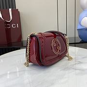 Bagsaaa Gucci Blondie mini shoulder bag 815711 red patent - 21.5 x 11 x 8 cm - 2