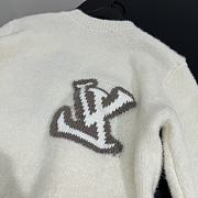 Bagsaaa LV Intarsia Crewneck Milky White - 4