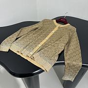 Bagsaaa Gucci Embroidered wool GG jacquard cardigan - 3