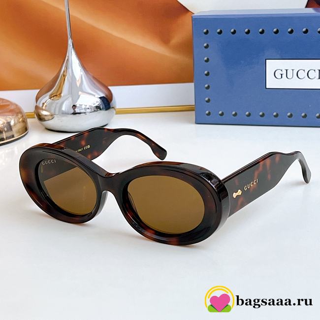 Bagsaaa Gucci Oval-frame sunglasses - 1