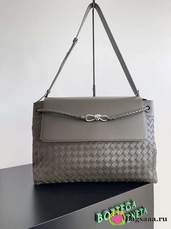 Bagsaaa Bottega Veneta Large Andiamo Messenger 805969 Kaki - 43cm - 1