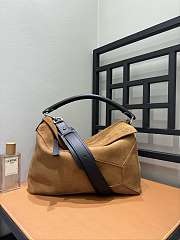 Bagsaaa Loewe Puzzle Edge Large Suede Messenger Bag Brown - 33cm - 1