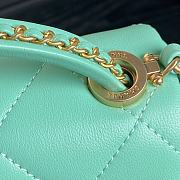 Bagsaaa Chanel Flap Bag with Top Handle AS5317 Green Lambskin - 22 x 24 x 6cm - 2