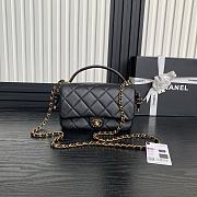 Bagsaaa Chanel Flap Bag with Top Handle AS5317 Black Lambskin - 22 x 24 x 6cm - 1