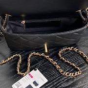 Bagsaaa Chanel Flap Bag with Top Handle AS5317 Black Lambskin - 22 x 24 x 6cm - 3