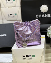 Bagsaaa Chanel 22 Mini Handbag Metallic Lilac AS3980 - 20 × 19 × 6 cm - 3