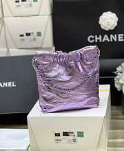 Bagsaaa Chanel 22 Mini Handbag Metallic Lilac AS3980 - 20 × 19 × 6 cm - 2