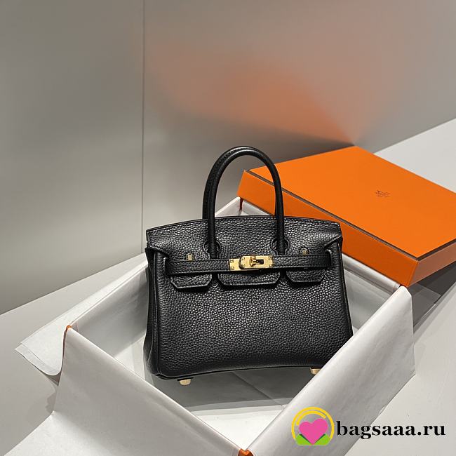 Bagsaaa Hermes Mini Birkin Black Togo - 20cm - 1