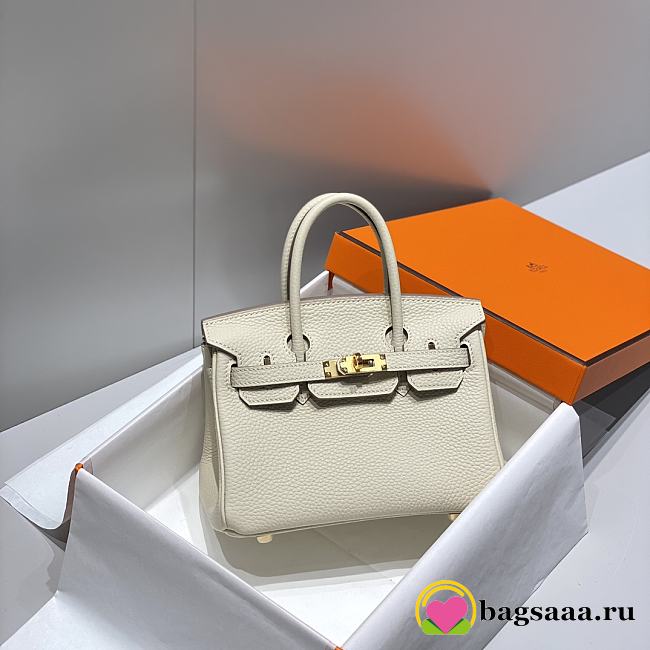 Bagsaaa Hermes Mini Birkin Cream Togo - 20cm - 1