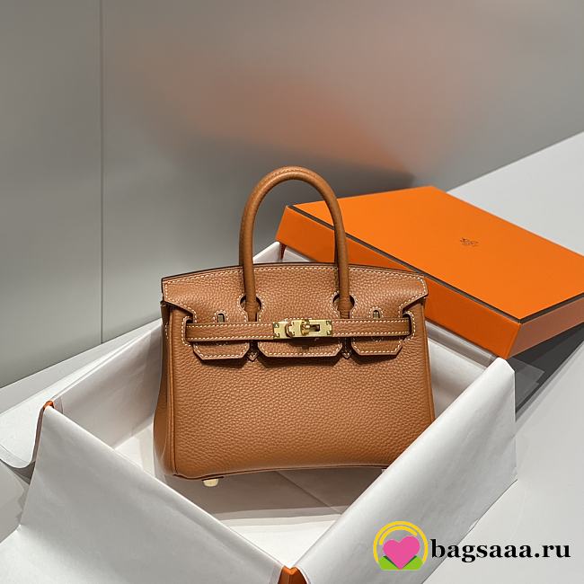 Bagsaaa Hermes Mini Birkin Brown Togo - 20cm - 1