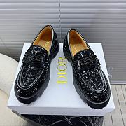 Bagsaaa Dior Boy Platform Loafer Black and White Cannage Tweed - 1