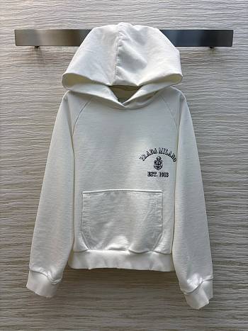 Bagsaaa Prada Cotton fleece hoodie white