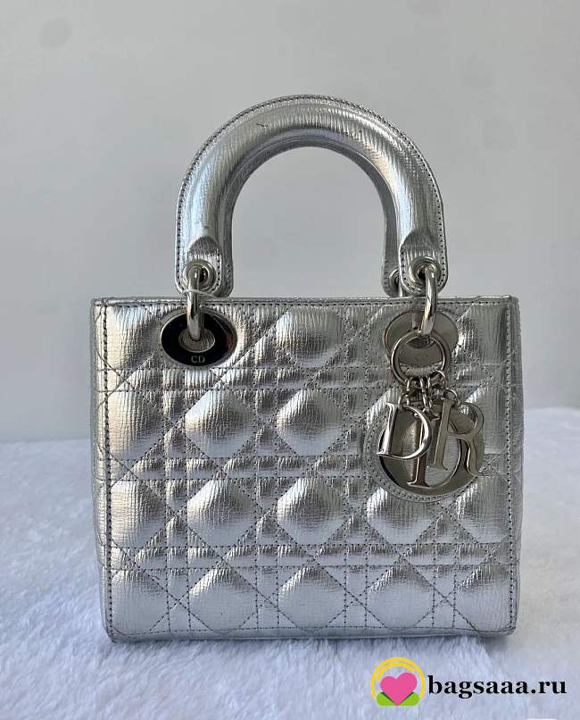 Bagsaaa Dior Lady Silver Metallic - 20cm - 1