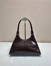 Bagsaaa Prada Medium leather tote bag 1BG563 Dark Brown - 30.5cm - 4