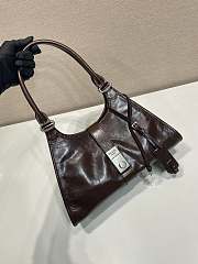 Bagsaaa Prada Medium leather tote bag 1BG563 Dark Brown - 30.5cm - 2