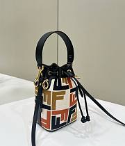 Bagsaaa Fendi Mon Tresor Multicolour canvas mini-bag with FF embroidery - 18cm - 2