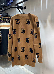 Bagsaaa Burberry Monogram Motif Wool Jacquard Cardigan - 4