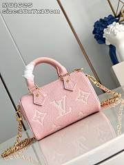 Bagsaaa Louis Vuitton M14226 Nano Speedy Rose Pink - 16 x 10 x 7.5 cm - 1