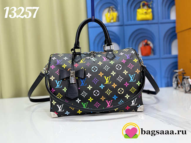 Bagsaaa Louis Vuitton M13257 Speedy Soft 30 LV x TM Black Multicolor - 30 x 21 x 17 cm - 1