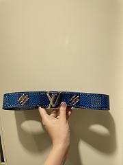 Bagsaaa LV Initiales 40mm Reversible Belt Blue - 1