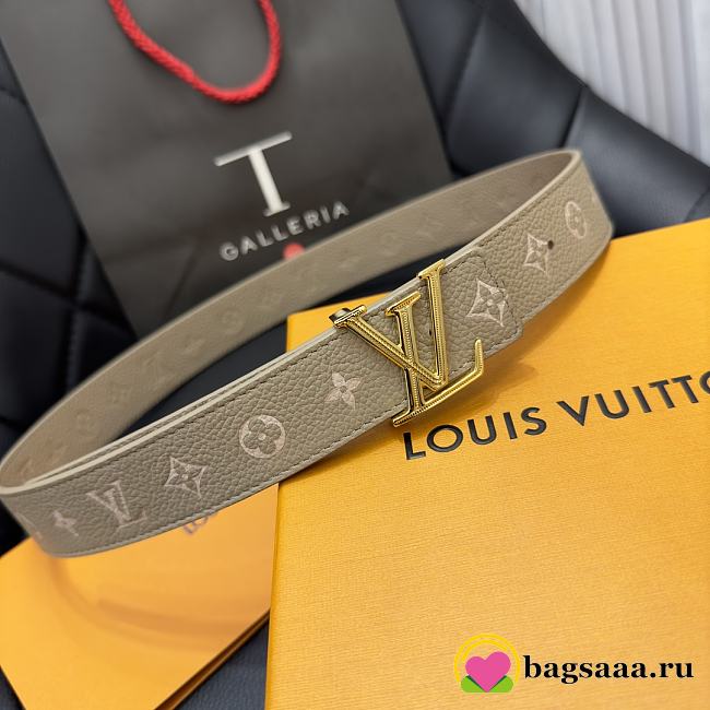 Bagsaaa LV Iconic 30MM Reversible Belt Monogram Empreinte beige - 1