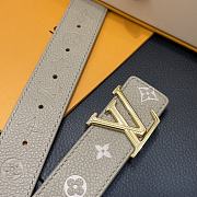 Bagsaaa LV Iconic 30MM Reversible Belt Monogram Empreinte beige - 2