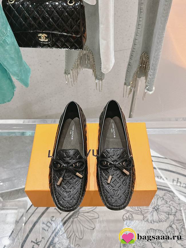 Bagsaaa Louis Vuitton Gloria Flat Loafer Black - 1