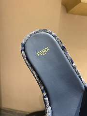 Bagsaaa Fendi Sunshine Blue FF denim flatform slides - 2