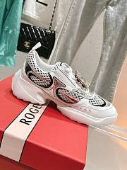 Bagsaaa Roger Vivier Viv' on the Run Sneakers in leather and fabric white - 4